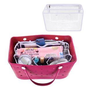 8837 Clear Beach Bag Organizer Compatible with Bogg Bag X Large Size